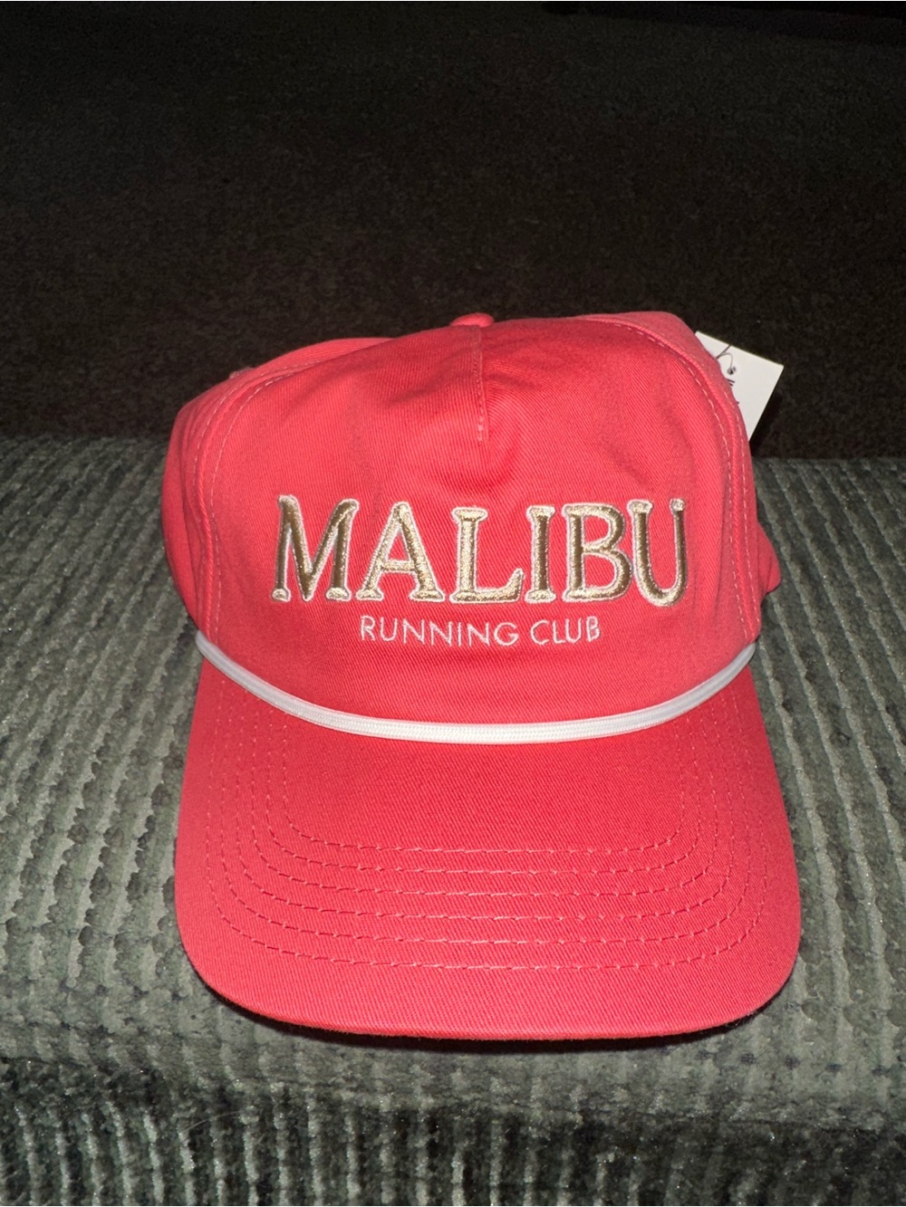 Malibu Running Club Coral Pink Cap with Embroidered Logo